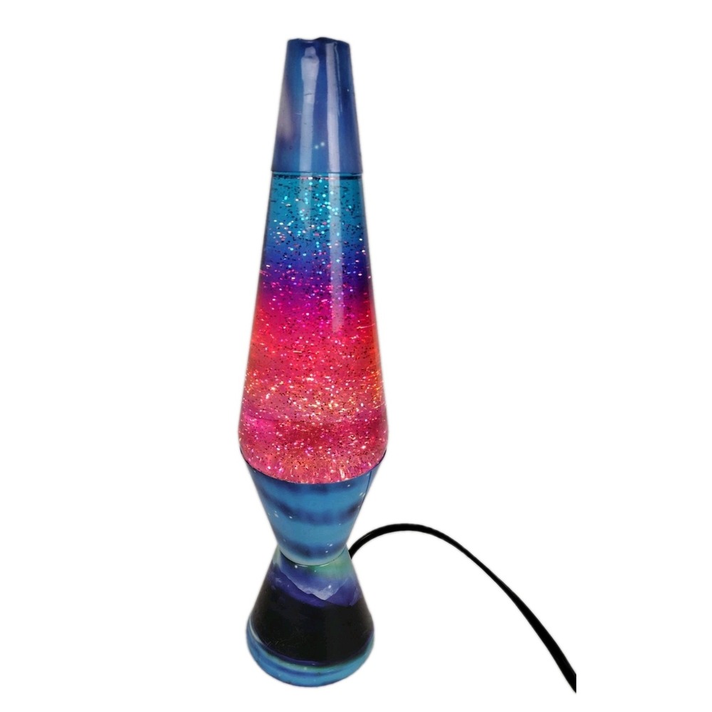 Original Lava Lamp Glitter Psychedelic Pink Blue Works